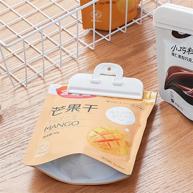 2PCS Potato Chip Clips Food Bag Clips Bag Sealing Clips Air Tight Seal Clamp for Keeping Food Fresh (Size: M)