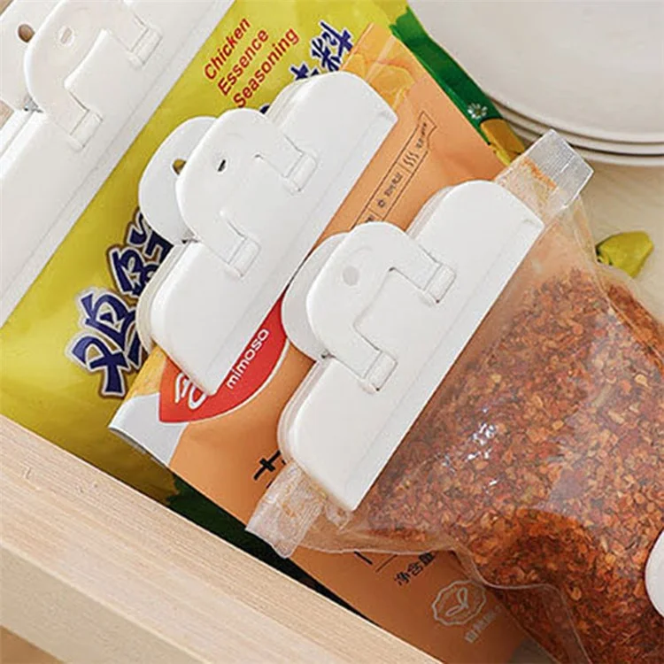 2PCS Potato Chip Clips Food Bag Clips Bag Sealing Clips Air Tight Seal Clamp for Keeping Food Fresh (Size: M)