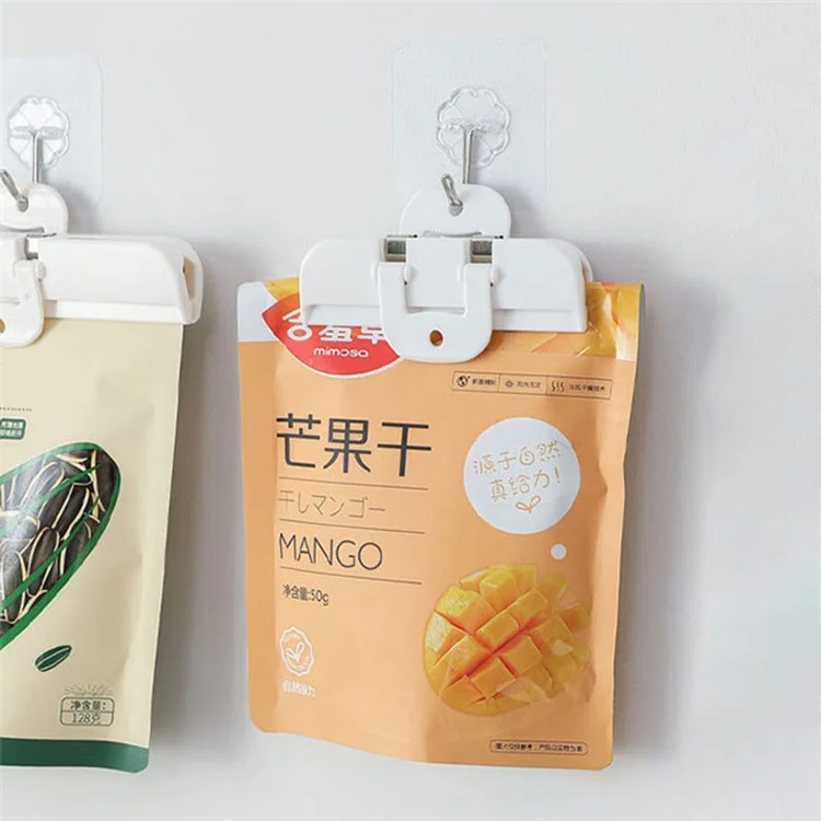 2PCS Potato Chip Clips Food Bag Clips Bag Sealing Clips Air Tight Seal Clamp for Keeping Food Fresh (Size: M)