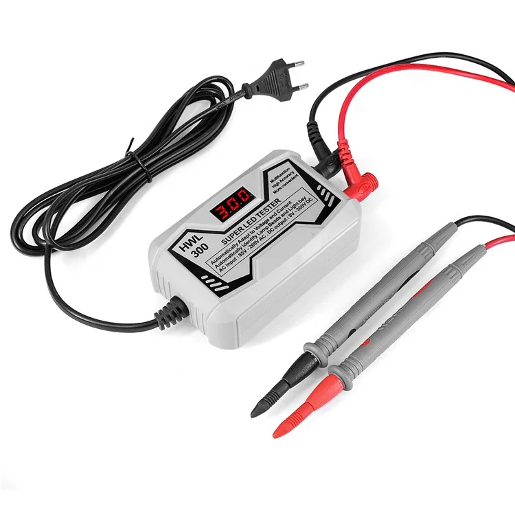 0-300V LED Lamp TV Backlight Tester Multifunctional LED Strips Beads Test Tool Measurement Instruments for LED Light (CE / FCC Certified) - Black / EU Plug