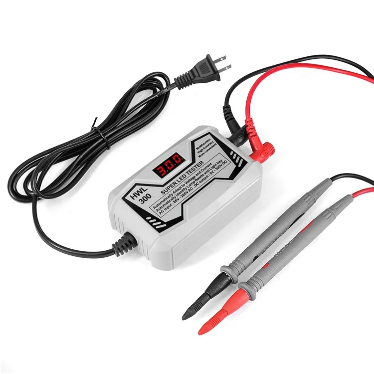 0-300V LED Lamp TV Backlight Tester Multifunctional LED Strips Beads Test Tool Measurement Instruments for LED Light (CE / FCC Certified) - Black / US Plug