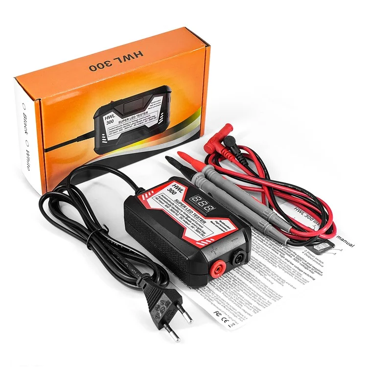 0-300V LED Lamp TV Backlight Tester Multifunctional LED Strips Beads Test Tool Measurement Instruments for LED Light (CE / FCC Certified) - Red / EU Plug