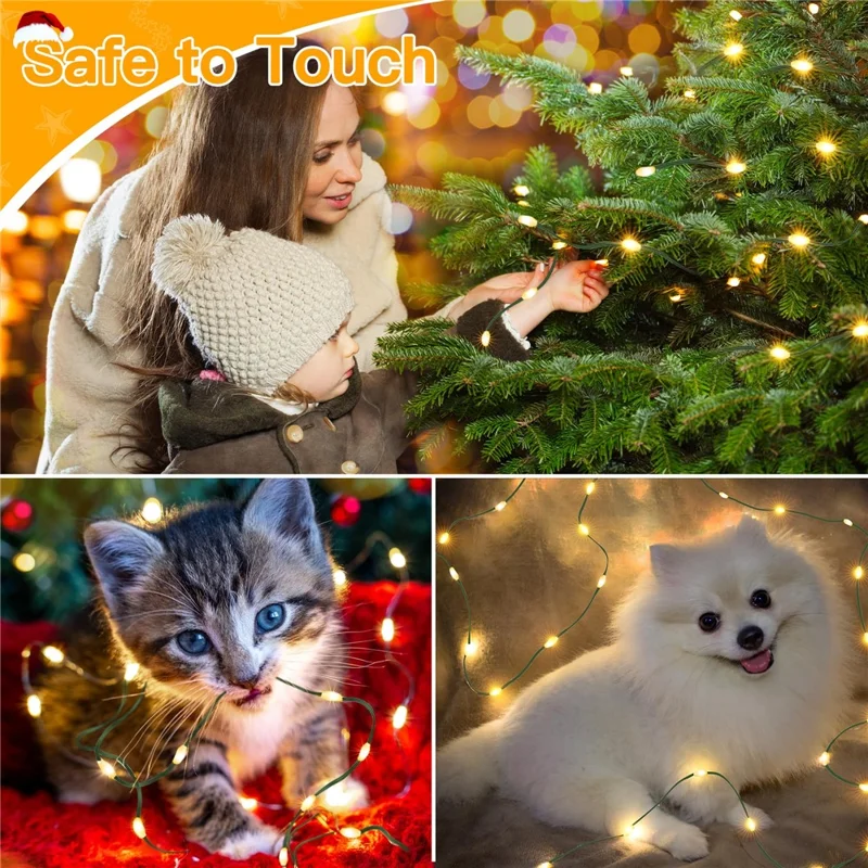 100m 1000 LEDs String Light with Remote Waterproof Ambiance Lamp for Outdoor Garden Tree Decoration, EU Plug - Warm Light