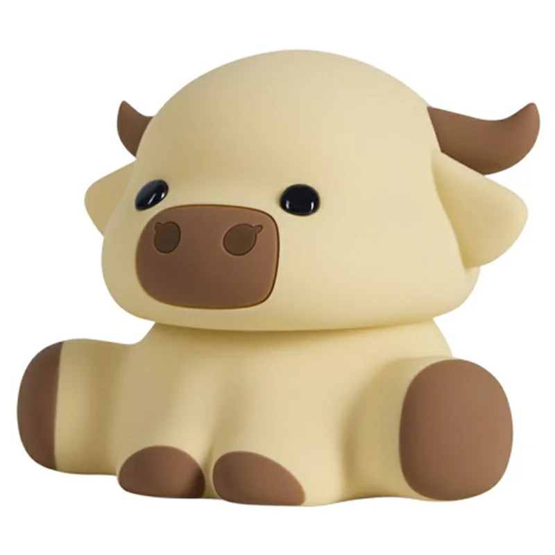 Силиконовый ночной светильник в форме коровы с сенсорным управлением, средство для снятия стресса, настольный декор, игрушка для декомпрессии