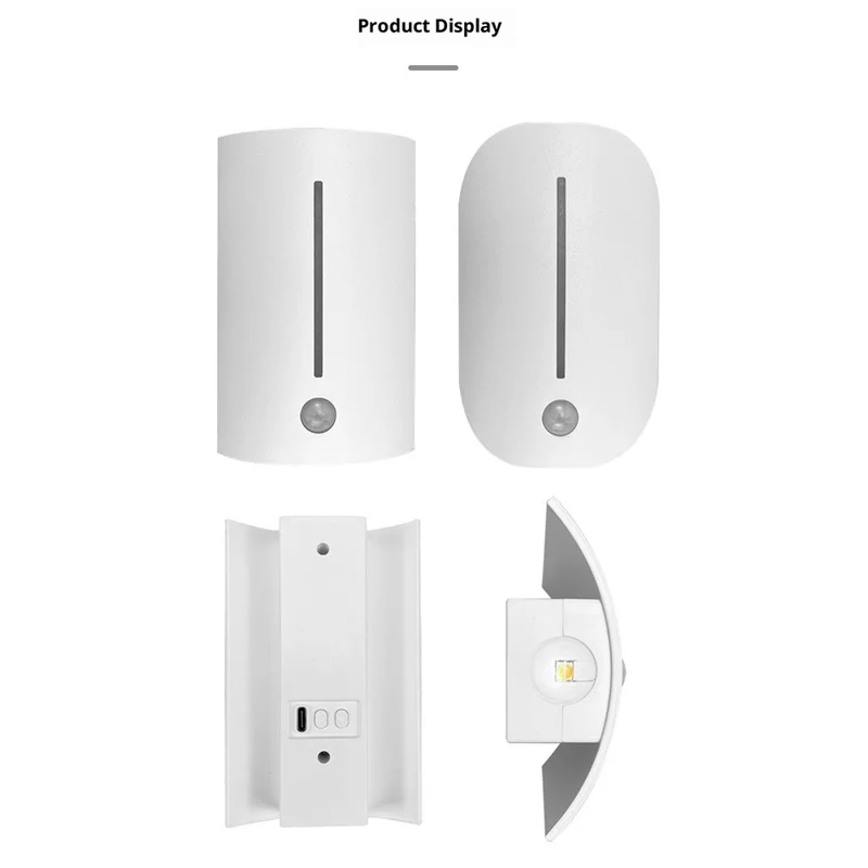 Magnetic Night Light Motion Sensor LED Lamp with 3 Color Modes for Cabinet / Closet / Stairs / Bedroom - Square
