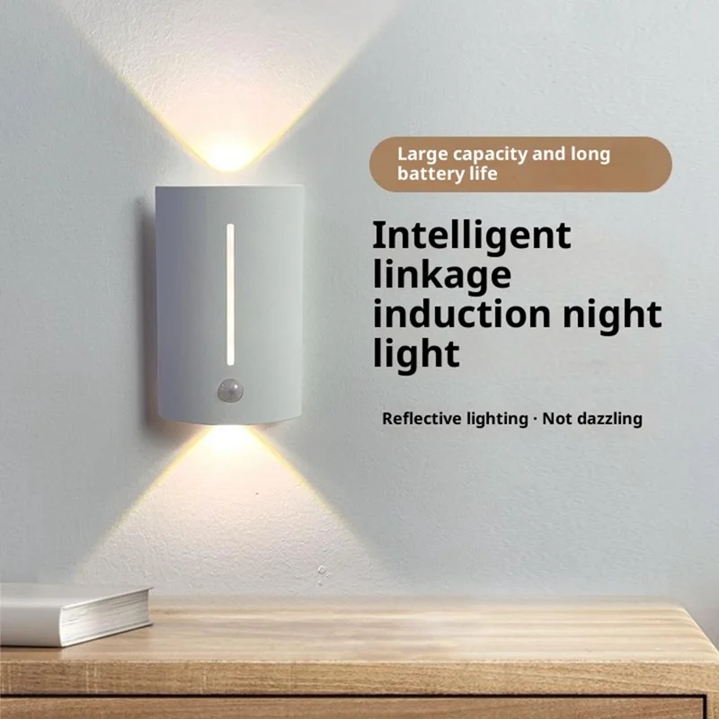 Magnetic Night Light Motion Sensor LED Lamp with 3 Color Modes for Cabinet / Closet / Stairs / Bedroom - Square