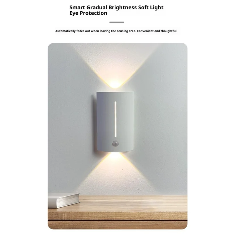 Magnetic Night Light Motion Sensor LED Lamp with 3 Color Modes for Cabinet / Closet / Stairs / Bedroom - Square