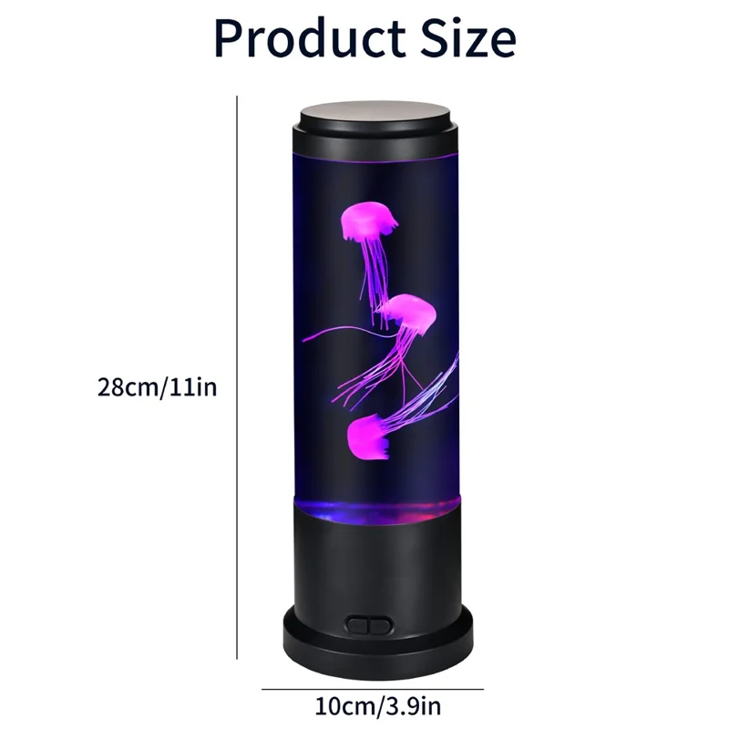 USB LED Color Changing Mood Light Desktop Decorative Night Light for Home Ambiance, EU Plug - Fish