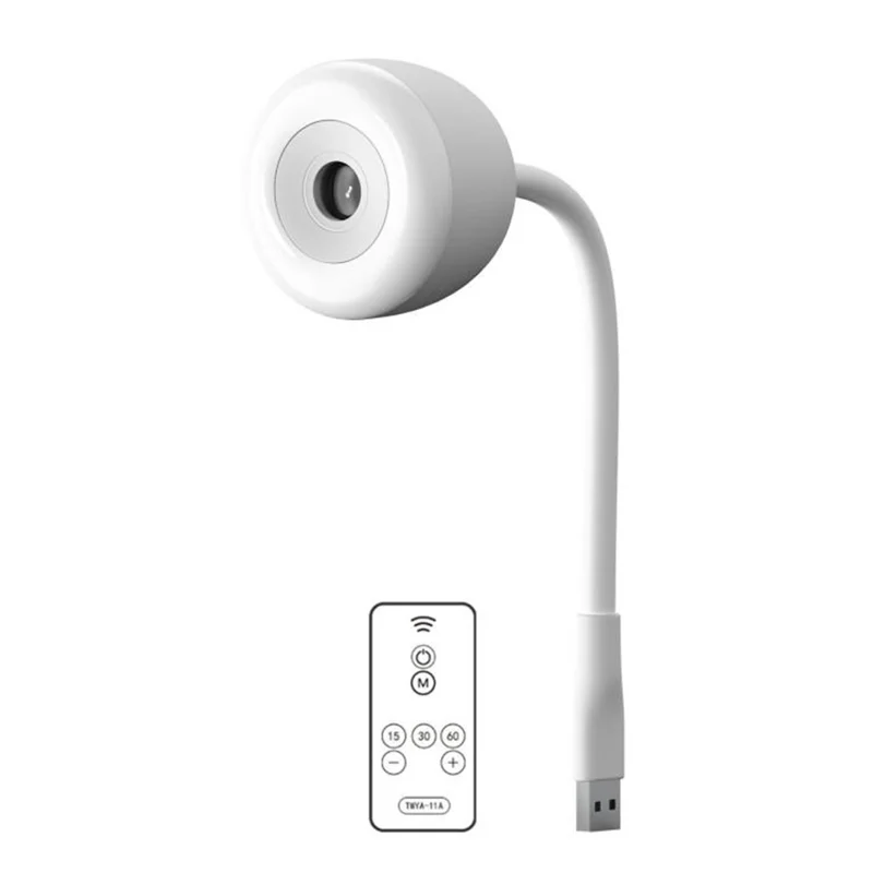 PP-Y02 USB Moon Projector Natlampe med Fjernbetjening, Fleksibel Hals, 10 Lysstyrker, 3 Tidsindstillinger til soveværelse