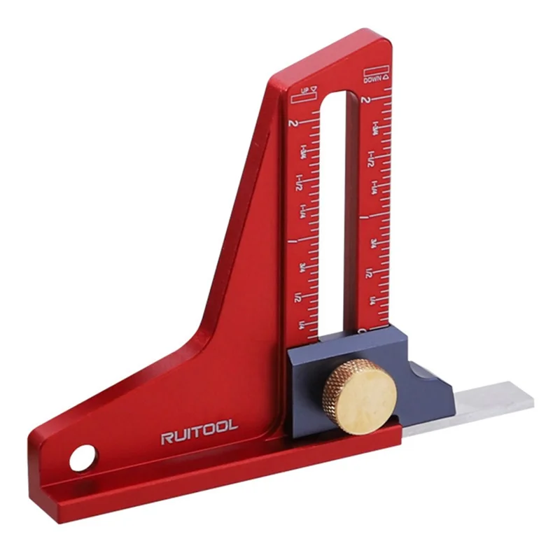 Precyzyjne narzędzie pomiarowe z magnetycznym wskaźnikiem wysokości z aluminium CNC do piły tarczowej i frezarki - skala calowa