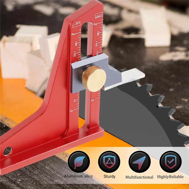 Precyzyjne narzędzie pomiarowe z magnetycznym wskaźnikiem wysokości z aluminium CNC do piły tarczowej i frezarki - skala calowa