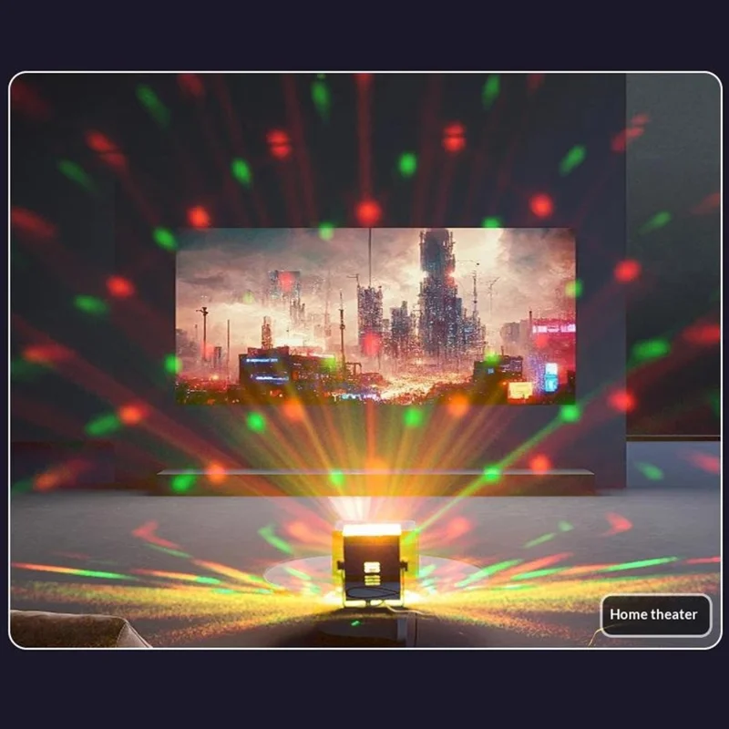 TC-7013 Colorful LED Stage Ambience Light Strobe Sound-Activated Square Night Lamp for KTV Home