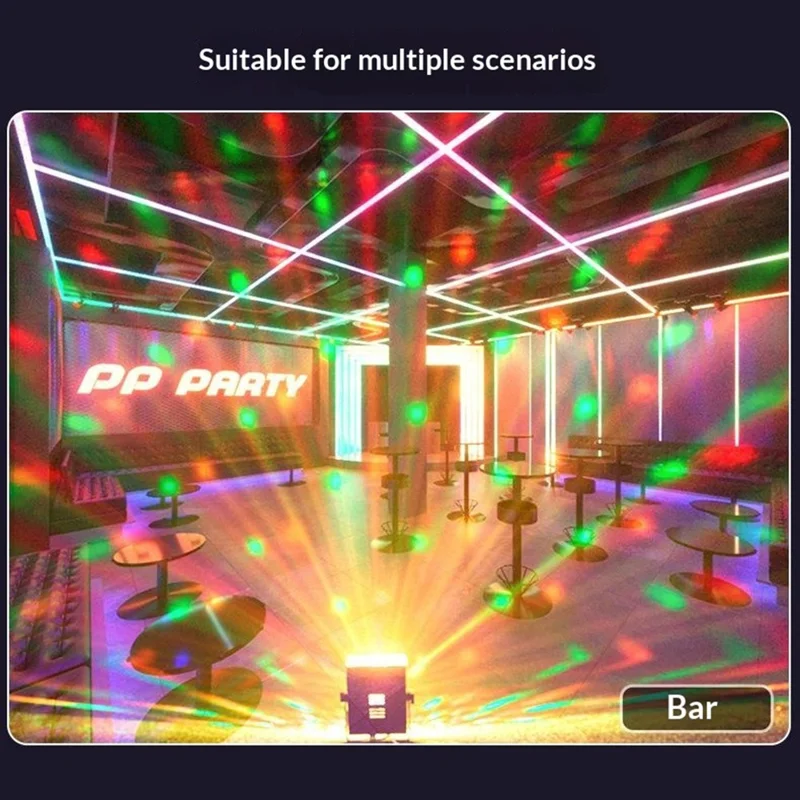 TC-7013 Colorful LED Stage Ambience Light Strobe Sound-Activated Square Night Lamp for KTV Home