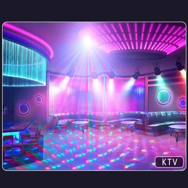 TC-7013 Colorful LED Stage Ambience Light Strobe Sound-Activated Square Night Lamp for KTV Home