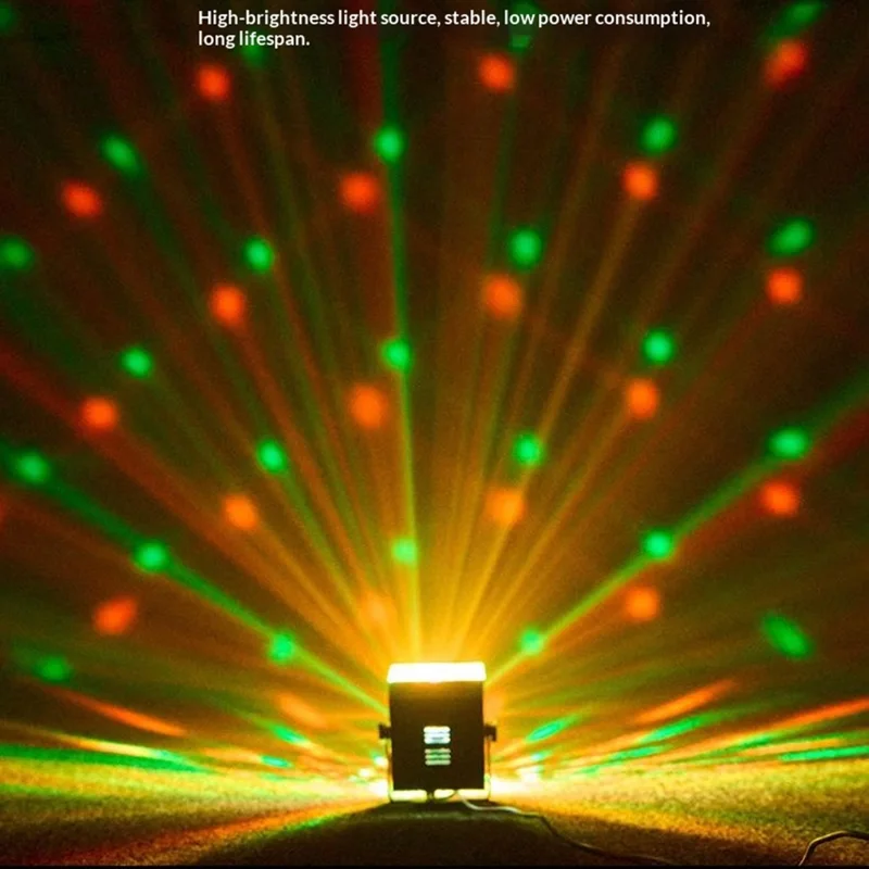 TC-7013 Colorful LED Stage Ambience Light Strobe Sound-Activated Square Night Lamp for KTV Home