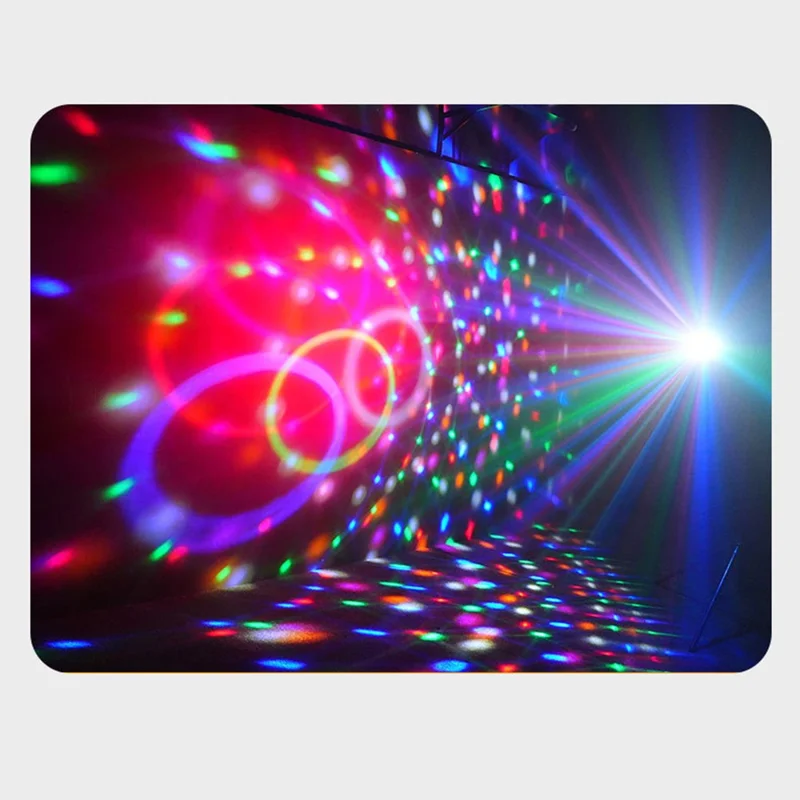 TC-7011-2 7-Color Angled LED Stage Light Sound-Activated Strobe Magic Ball Lamp for Party Home