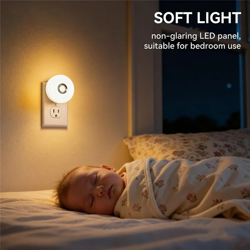 3 Color Temperatures Touch Sensor Night Light Eye-Caring Bedside Lamp Rechargeable Portable for Bedroom Study - EU Plug