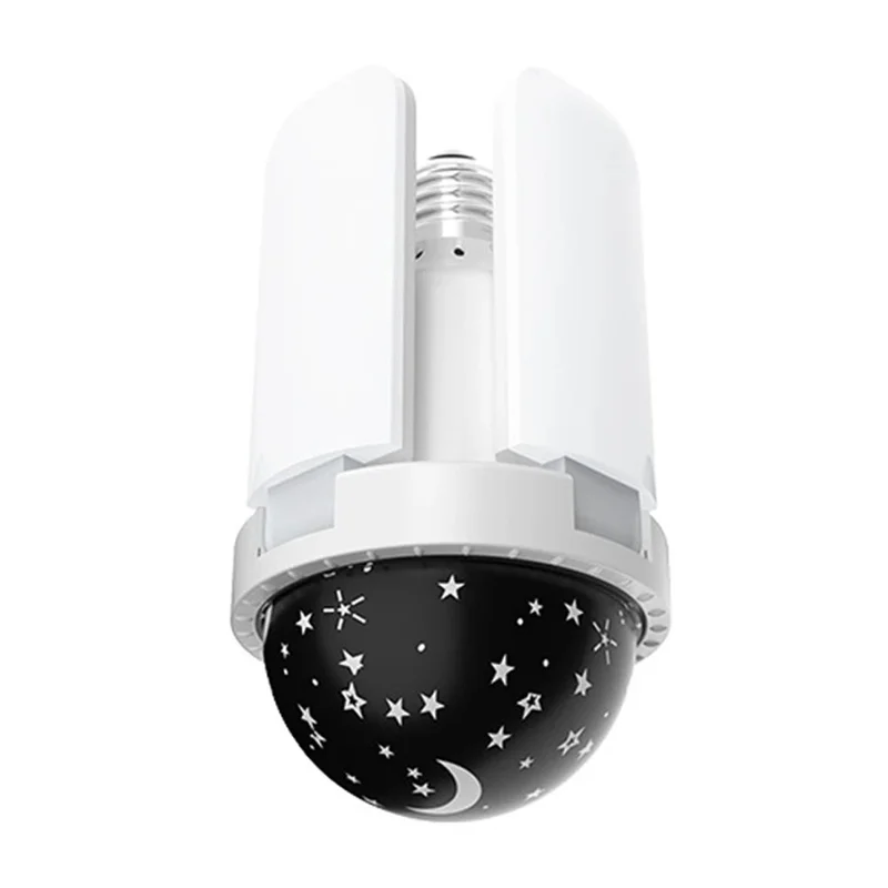 Indoor Music Light Bluetooth-kompatible Mini-Vierblattlampe, kabellose farbwechselnde Ambienteleuchte für zu Hause – Sternenhimmel