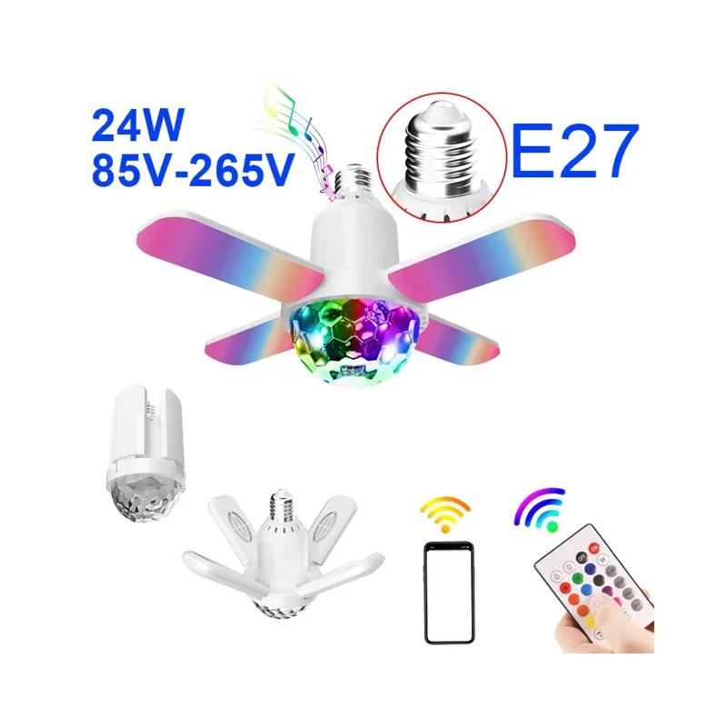 Indoor Music Light Bluetooth-kompatible Mini-Vierblattlampe, kabellose farbwechselnde Ambienteleuchte für zu Hause – Sternenhimmel