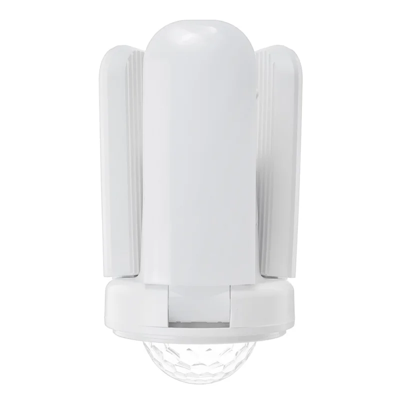 Bombilla de Música Compatible con Bluetooth, Lámpara LED Plegable de 3 Hojas, Bola de Discoteca para Interior Luz Blanca / Lámpara de Ambiente RGB