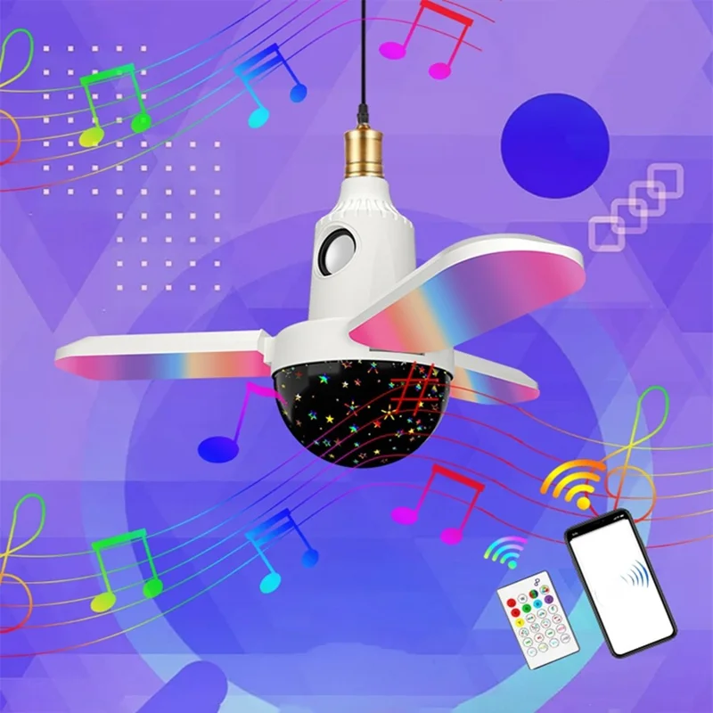 Bluetooth-compatible Star Projector Light with Music Speaker Indoor RGB Color Changing Atmosphere Lamp