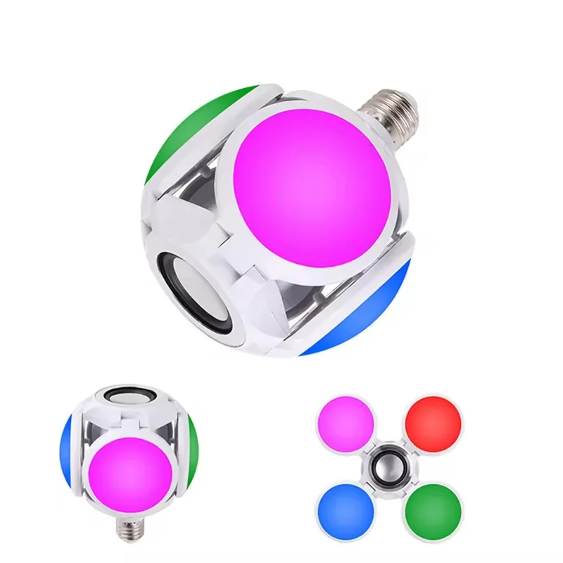 Foldable Football Shape LED Ceiling Light Bluetooth-compatible Music RGB Color Changing Atmosphere Lamp