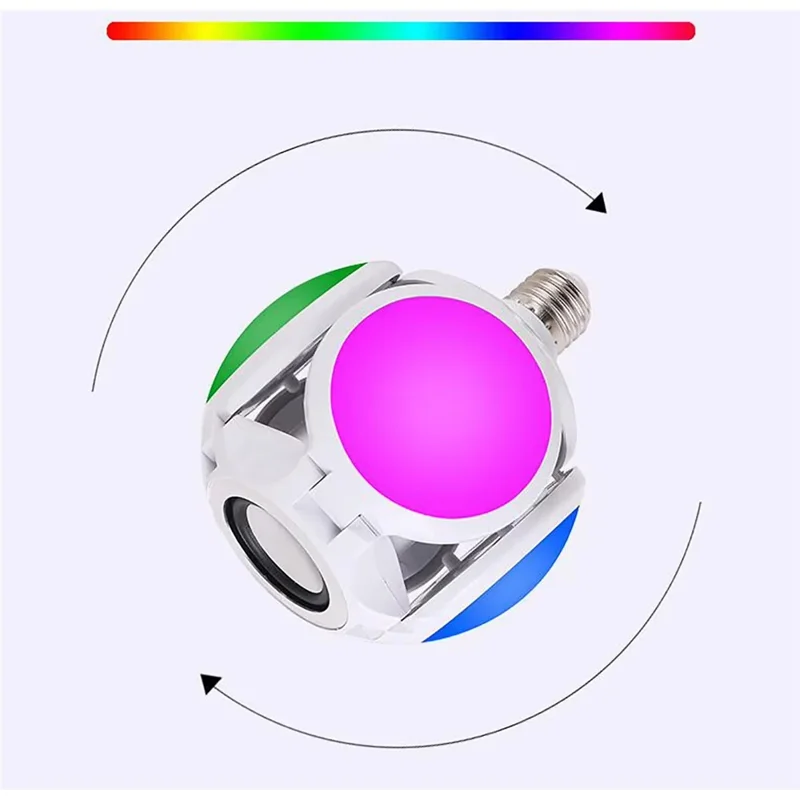 Foldable Football Shape LED Ceiling Light Bluetooth-compatible Music RGB Color Changing Atmosphere Lamp