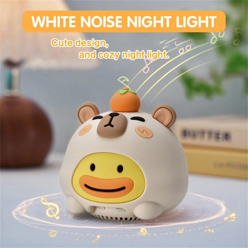 ICARER FAMILY DONO Lampe Nuit Anti-Bruit avec Haut-parleur Bluetooth, Télécommande, Lampe d'Ambiance RGB 7 Couleurs, Fonction Jumelage TWS