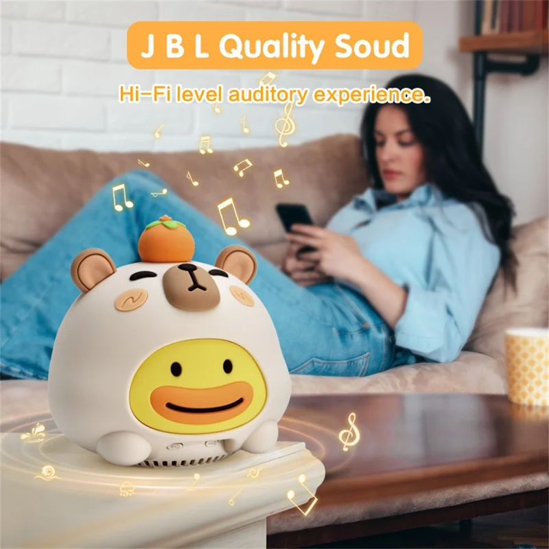 ICARER FAMILY DONO Lampe Nuit Anti-Bruit avec Haut-parleur Bluetooth, Télécommande, Lampe d'Ambiance RGB 7 Couleurs, Fonction Jumelage TWS