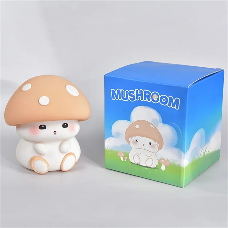 ICARER FAMILY Mushroom Tap Light Silicone Night Light Touch Control with 3 Brightness Levels / Timer Function