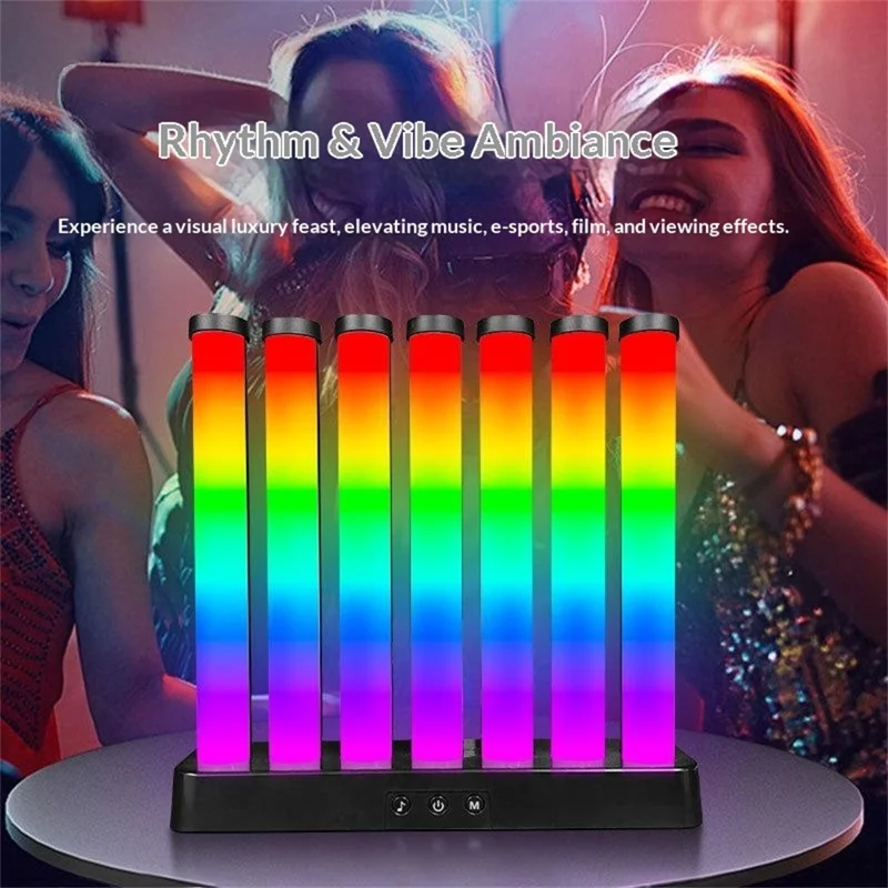 KBB-50 Ein-Knopf-RGB-Gaming-Soundreaktive-Licht-Tischlampe für Schlafzimmer-Nachtlicht