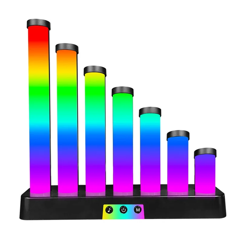 KBB-51 RGB-Ambientlicht mit Tastensteuerung, Bluetooth-kompatible APP, Soundreaktive Lampe für Gaming-Desktop