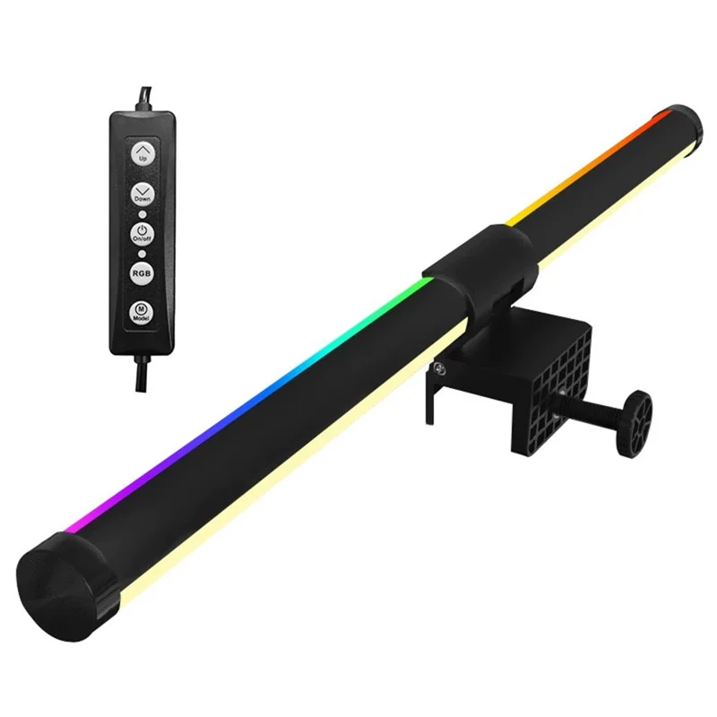 KBB-53 40cm Luce Monitor RGB Cambia Colore, Lampada LED Sospesa per Protezione Oculare con 3 Modalità di Luce per Ufficio e Lettura