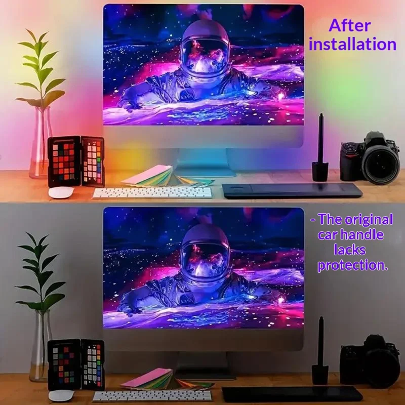 KBB-54 Single Wired Control 24 inch LED Gaming RGB Ambient Light Strip Silicone Flexible Stick-on Light for Computer