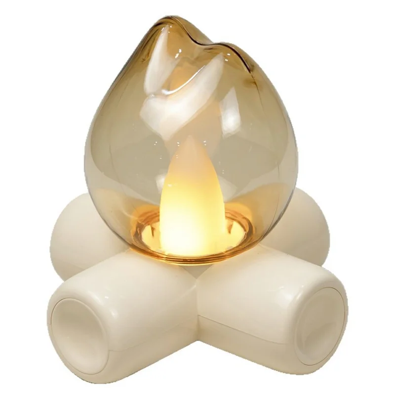 Campfire Table Lamp Ambient Light Bedside Decorative Flame Effect LED Night Light for Bedroom / Bar / Hotel