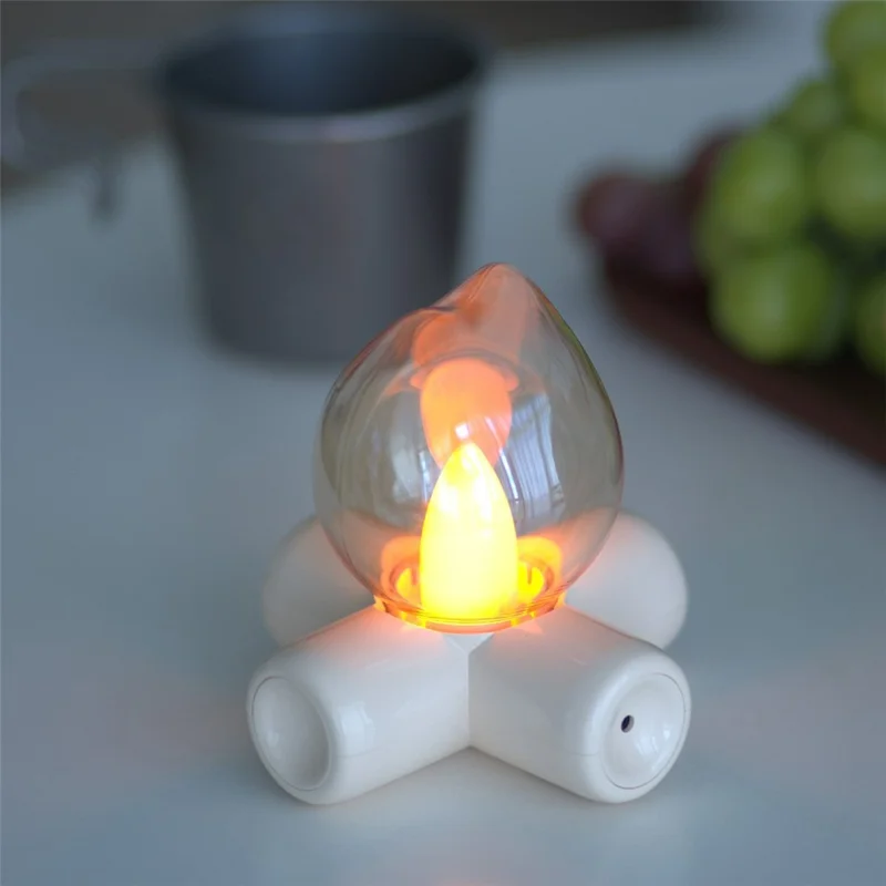 Campfire Table Lamp Ambient Light Bedside Decorative Flame Effect LED Night Light for Bedroom / Bar / Hotel