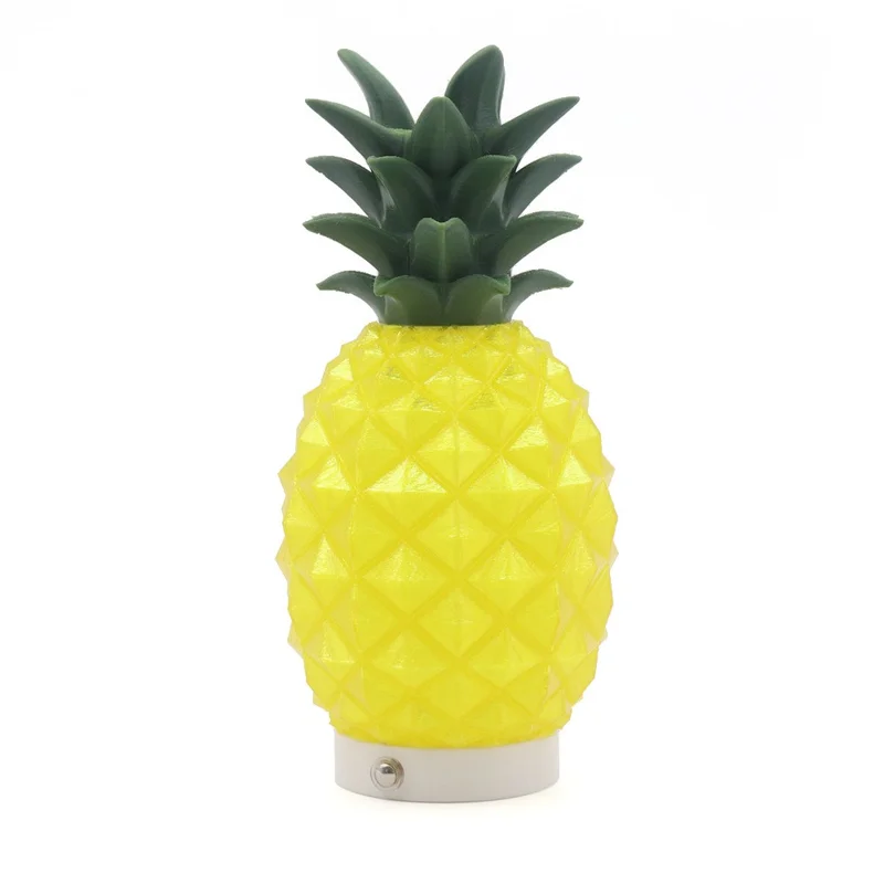 Creative Night Light 3D Printed PLA Pineapple Ambient Decorative Bedside Lamp for Home / Office
