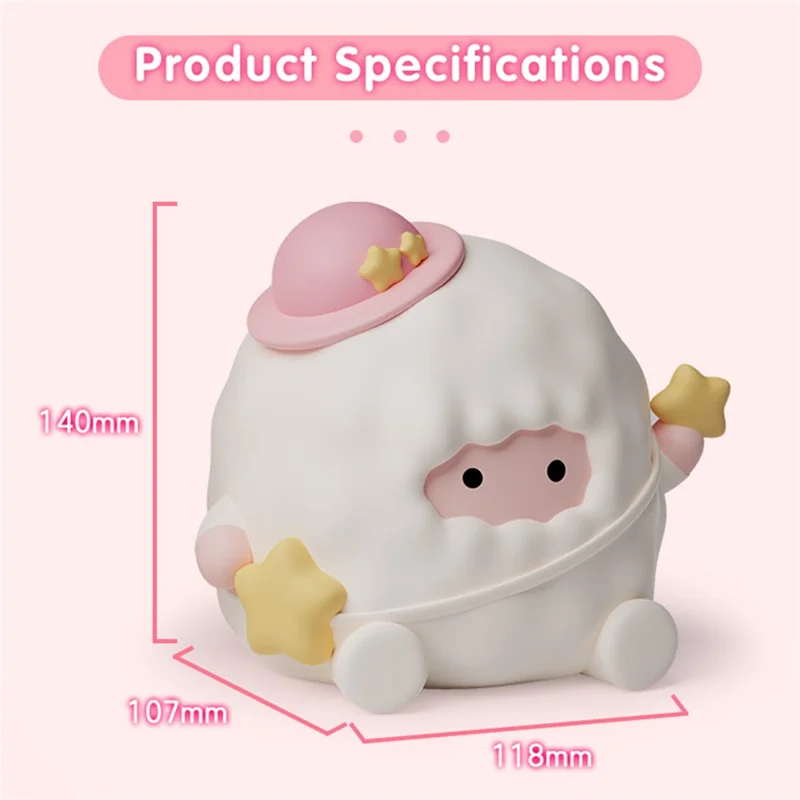 ICARER FAMILY Silicone Pat Night Light Touch Control 3 Brightness Levels RGB Color Changing Lamp