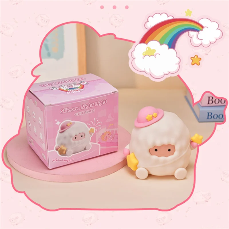 ICARER FAMILY Silicone Pat Night Light Touch Control 3 Brightness Levels RGB Color Changing Lamp