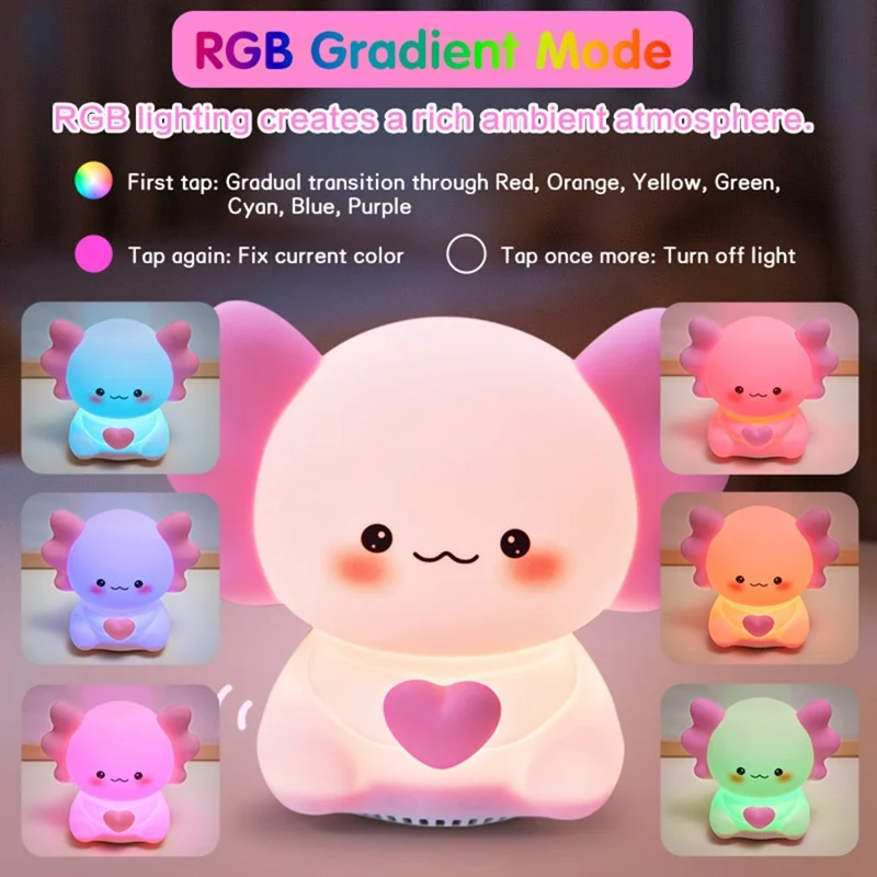 ICARER FAMILY Hexagonal Dragon White Noise Night Light Bluetooth-Compatible Speaker RGB Mood Light