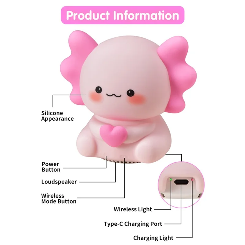 ICARER FAMILY Hexagonal Dragon White Noise Night Light Bluetooth-Compatible Speaker RGB Mood Light