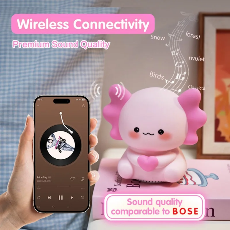 ICARER FAMILY Hexagonal Dragon White Noise Night Light Bluetooth-Compatible Speaker RGB Mood Light