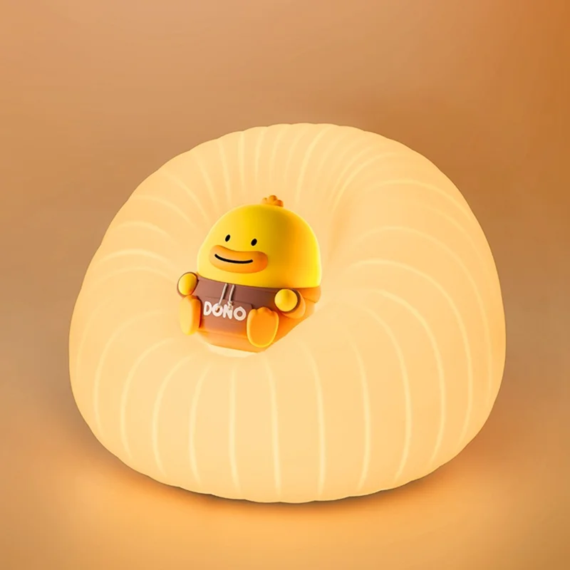ICARER FAMILY Silicone Sofa Pat Night Light 3 Brightness Levels Timer Function Patting Lamp - Beige