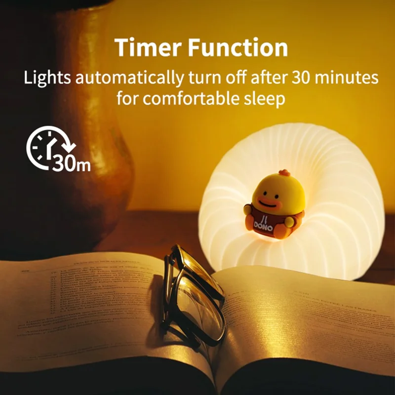 ICARER FAMILY Silicone Sofa Pat Night Light 3 Brightness Levels Timer Function Patting Lamp - Beige