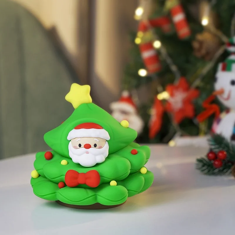 ICARER FAMILY Christmas Tree Night Light Touch Sensor 3 Brightness Levels RGB Mode Atmosphere Light