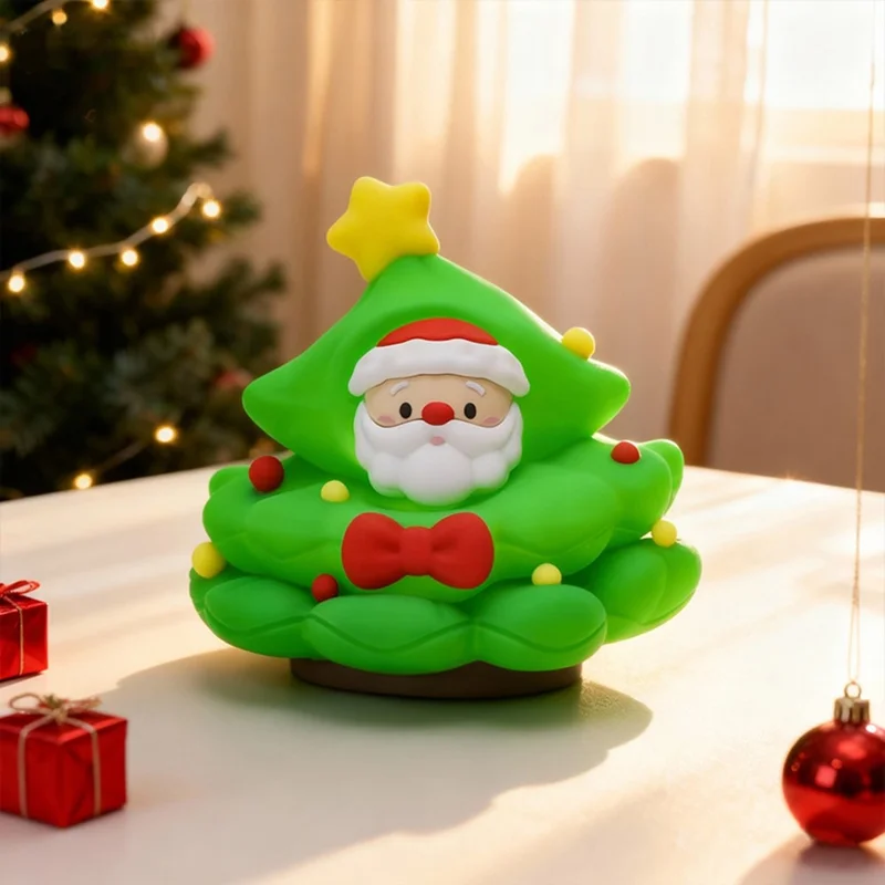 ICARER FAMILY Christmas Tree Night Light Touch Sensor 3 Brightness Levels RGB Mode Atmosphere Light