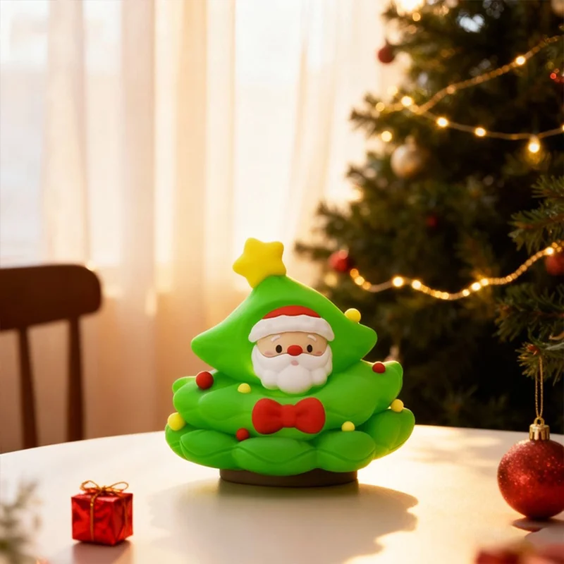 ICARER FAMILY Christmas Tree Night Light Touch Sensor 3 Brightness Levels RGB Mode Atmosphere Light