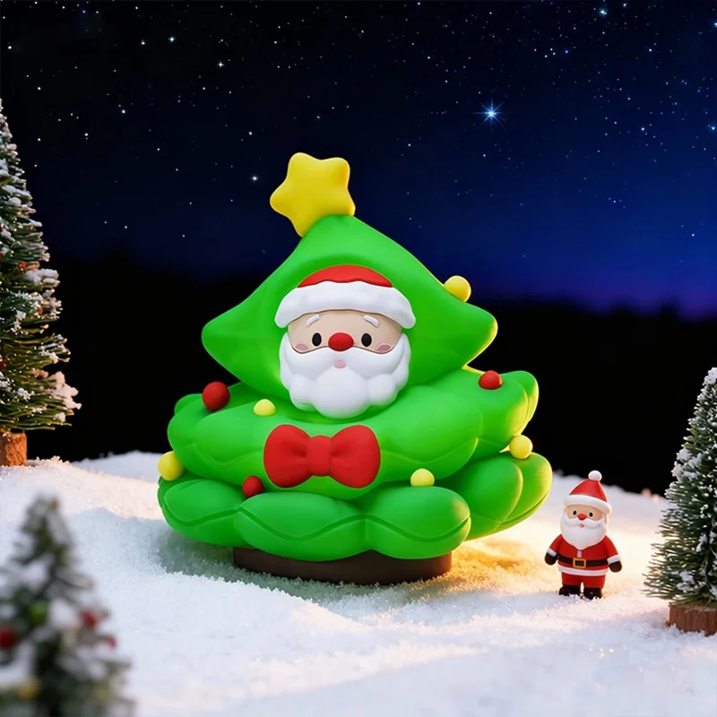 ICARER FAMILY Christmas Tree Night Light Touch Sensor 3 Brightness Levels RGB Mode Atmosphere Light