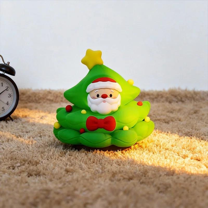 ICARER FAMILY Christmas Tree Night Light Touch Sensor 3 Brightness Levels RGB Mode Atmosphere Light