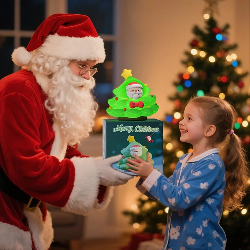 ICARER FAMILY Christmas Tree Night Light Touch Sensor 3 Brightness Levels RGB Mode Atmosphere Light